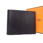 Hermes Citizen Twill Compact Silk Twin Vorswift Fold Wallet Engraved