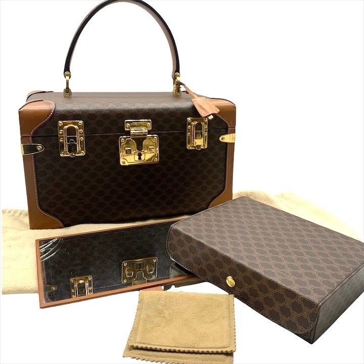 Celine Macadam Triomphe Hand Cosmetic Box Trunk Case Purse