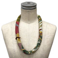 Hermes Petit Pleated Silk Necklace White