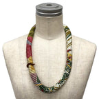 Hermes Petit Pleated Silk Necklace White