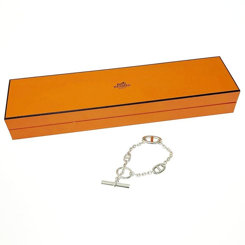 Hermes Silver Chaine D'ancre Farandole Bracelet 25.3 g 925 Engraved — view 9