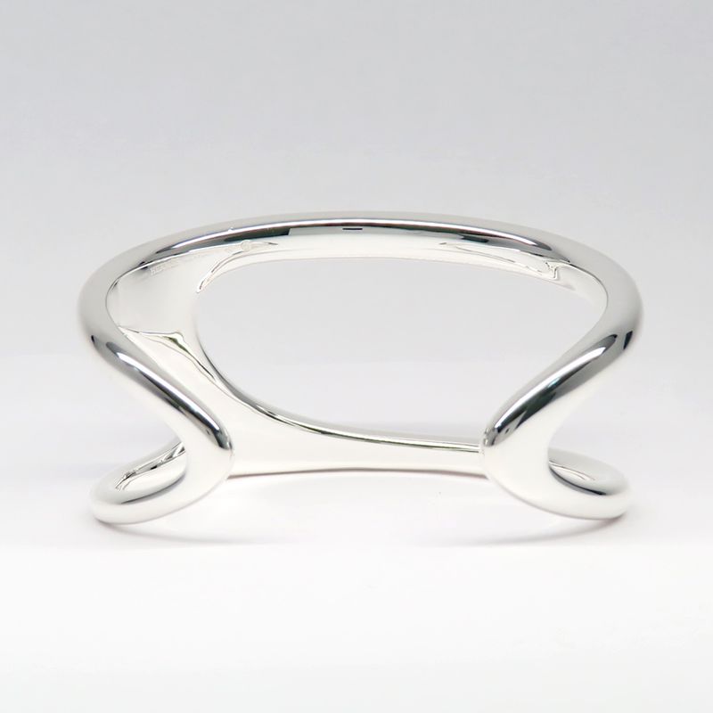 Hermes Bracelet Chaine D'ancre Punk Bangle 15 AG 925 Silver Manufactur — view 3
