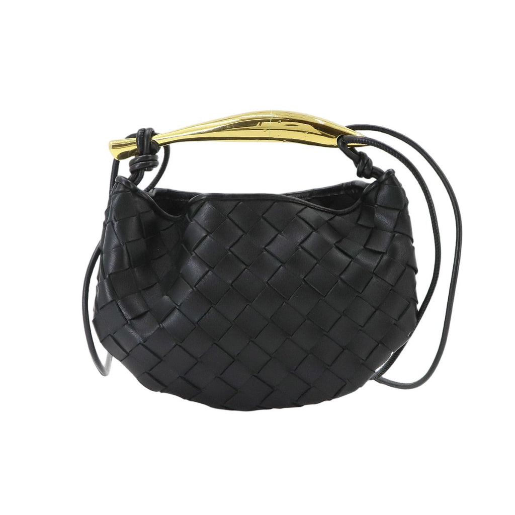 Bottega Veneta Intrecciato Mini Sardine 2-Way Bag Leather Black