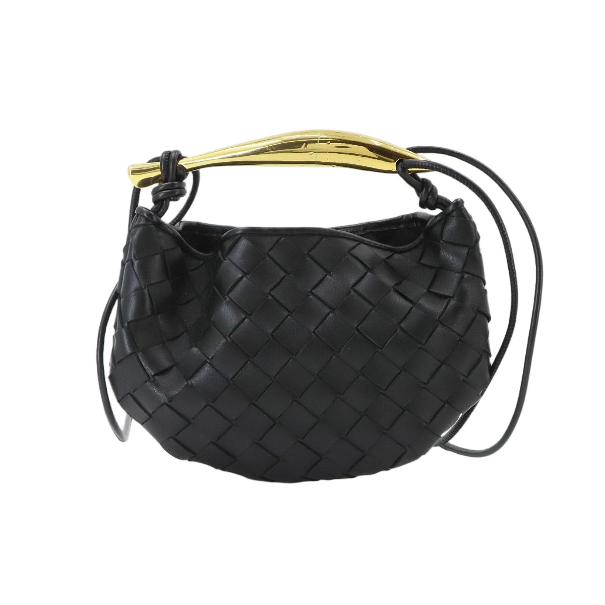 Bottega Veneta Intrecciato Mini Sardine 2-Way Bag Leather Black