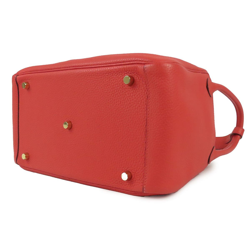 Hermes Lindy 30 Rouge de Coeur Gold Taurillon 2-Way Shoulder Bag — view 3