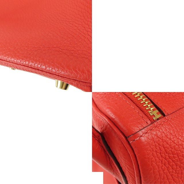 Hermes Lindy 30 Rouge de Coeur Gold Taurillon 2-Way Shoulder Bag — view 7