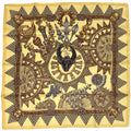 Hermes Scarf Carre 90 lor Des Chefs Gold of the Chiefs Women S Brand Silk
