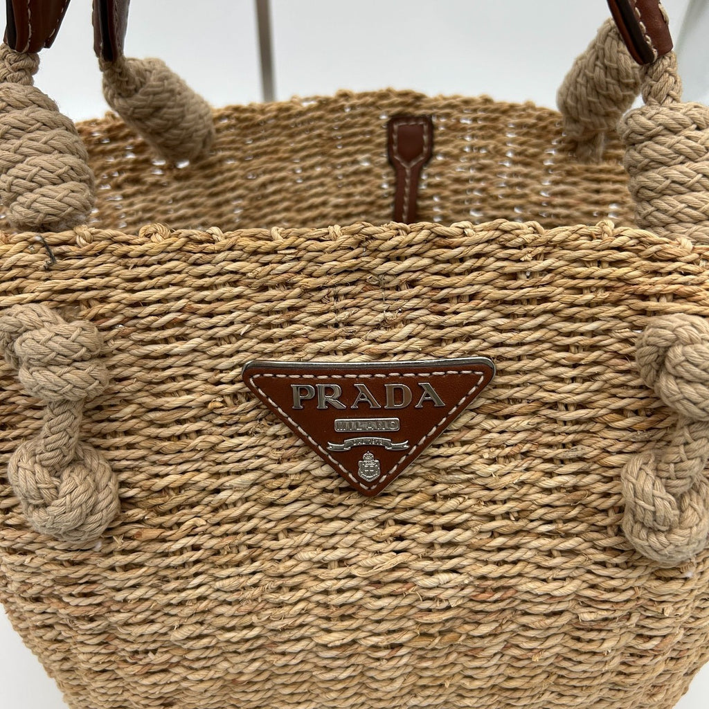 Prada Straw Handbag Beige — view 5