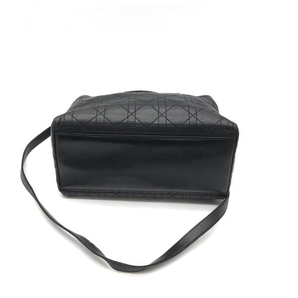 Dior Lady 2-Way Cannage Hand Bag Black — view 3