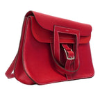 Hermes Handbag Halzan 31 Taurillon Clemence Rouge Casac Silver 2-Way — view 2