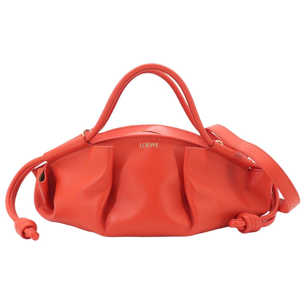 Loewe Paseo Small 2-Way Bag Leather Orange Gold
