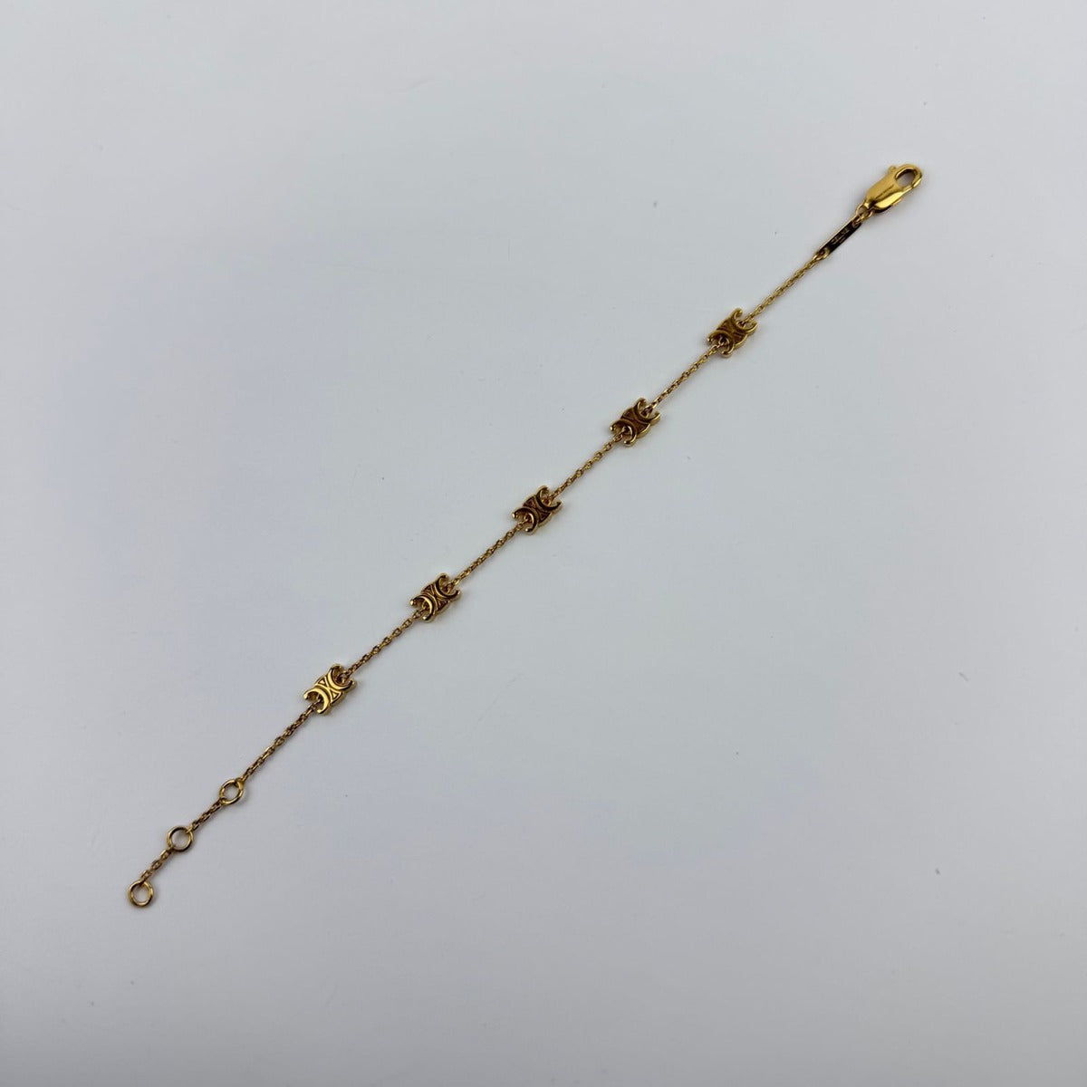 Celine Logo Triomphe Bracelet Gold Vintage — view 3