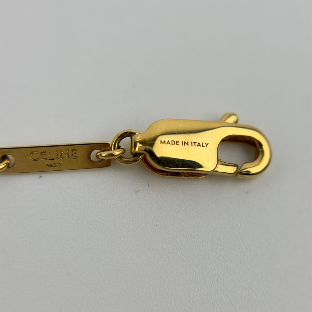 Celine Logo Triomphe Bracelet Gold Vintage — view 7