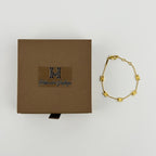 Celine Logo Triomphe Bracelet Gold Vintage