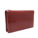 Gucci Nice Shoulder Wallet GG Micro Patent Leather Red Gold — view 2