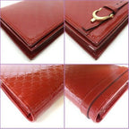 Gucci Nice Shoulder Wallet GG Micro Patent Leather Red Gold — view 6