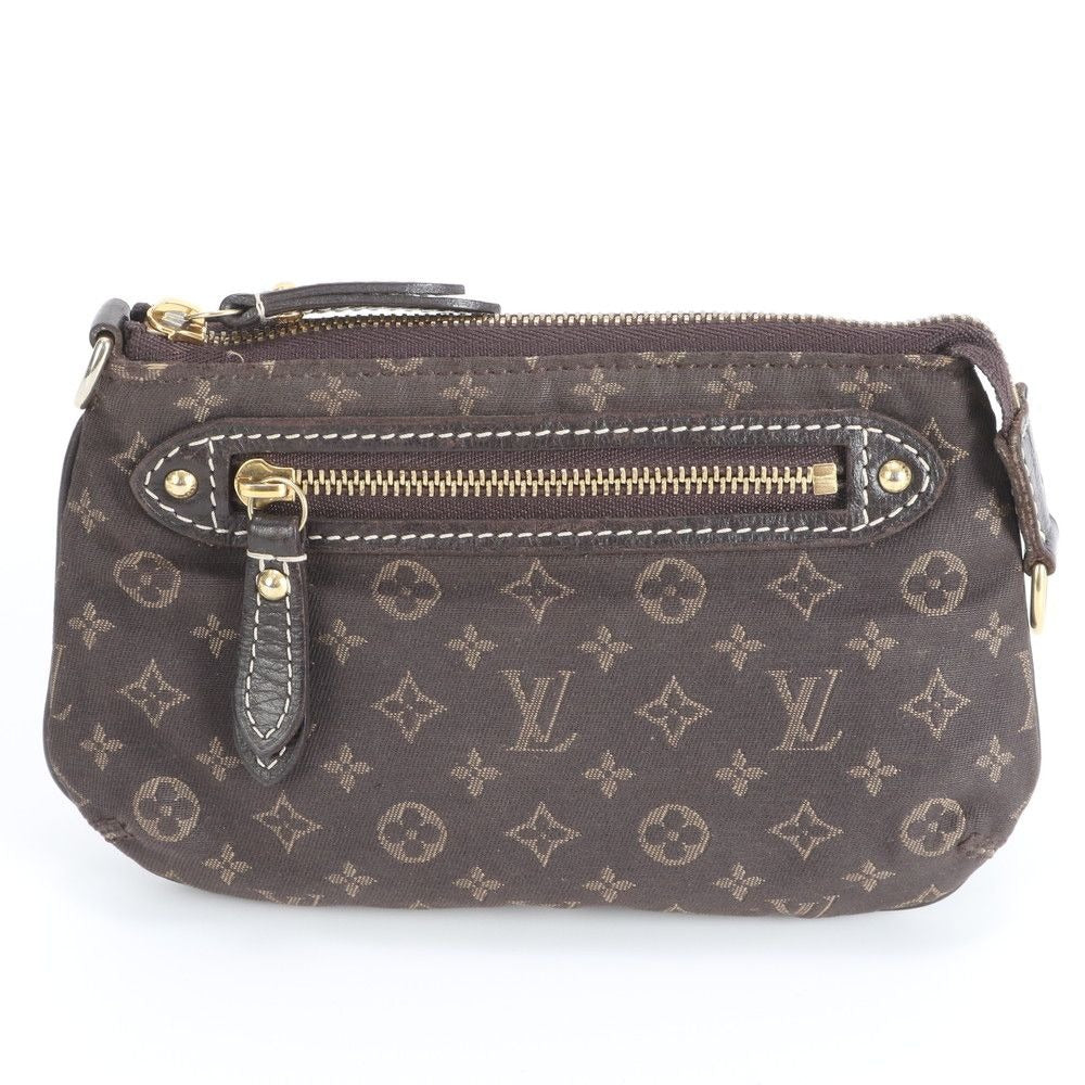 Louis Vuitton Monogram Mini Lin Pochette Ebene Pouch