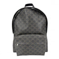 Celine Backpack Leather Canvas Brown X Black