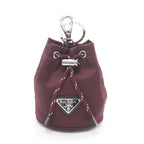 Prada Charm Re-nylon Speed Lock 2 Tt2022 He1 F0007 Burgundy Nylon Key Ring