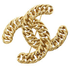 Chanel Coco Mark Chain Gold Plated 37 g Brooch — view 3