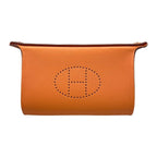 Hermes Shoulder Bag Vidpoche Stamped B H Logo Orange White Navy