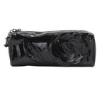 Chanel Camellia Enamel Black Pouch