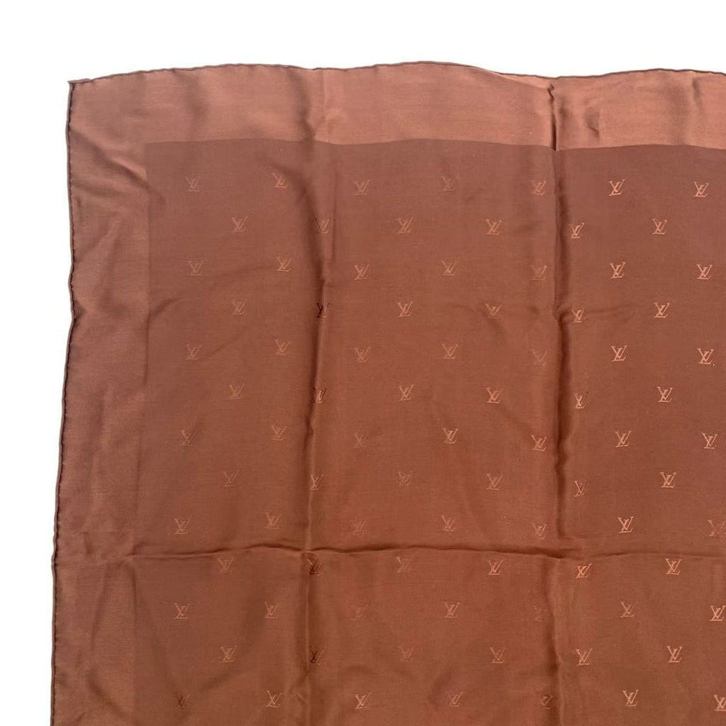 Louis Vuitton Scarf Monogram Silk Brown — view 2