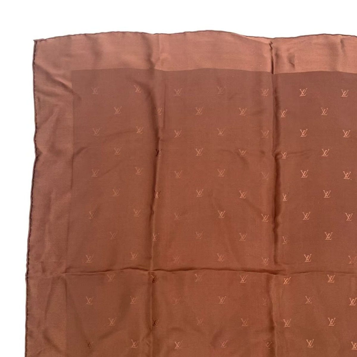 Louis Vuitton Scarf Monogram Silk Brown — view 2