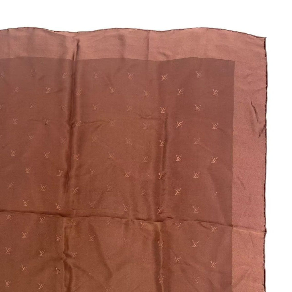 Louis Vuitton Scarf Monogram Silk Brown — view 3