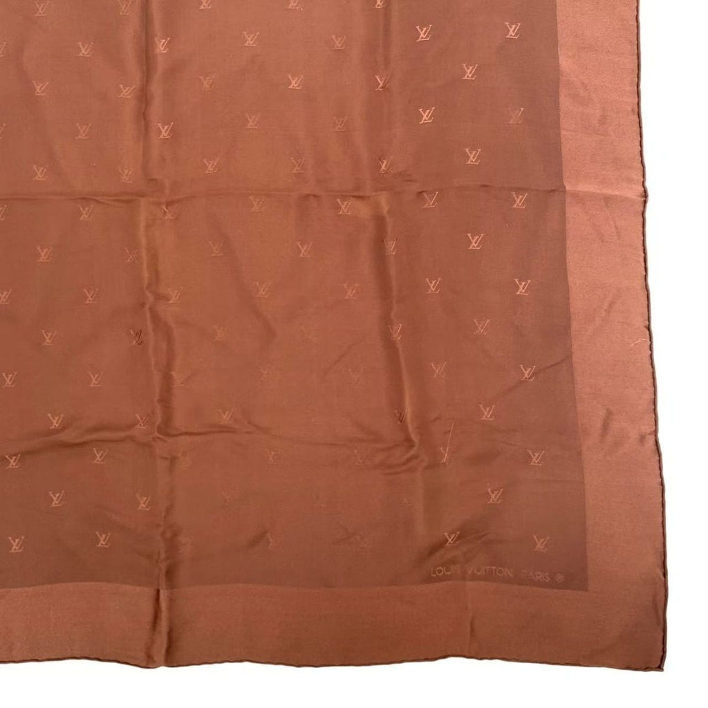 Louis Vuitton Scarf Monogram Silk Brown — view 5