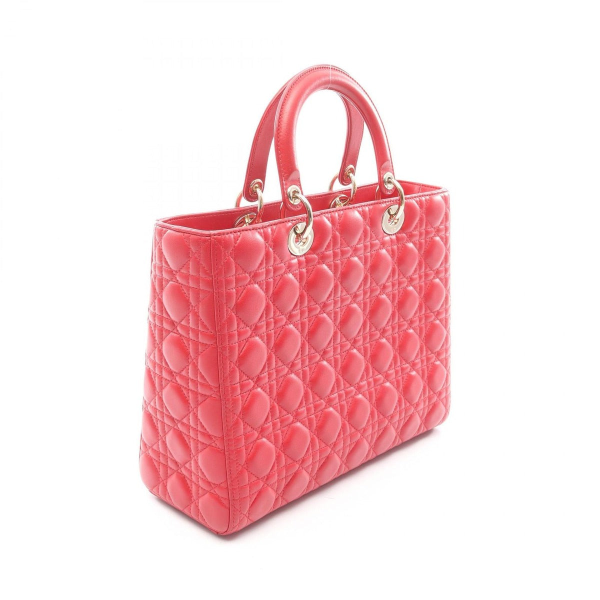 Dior Handbag Lady Large Cannage Red Leather — view 2