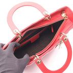 Dior Handbag Lady Large Cannage Red Leather — view 3