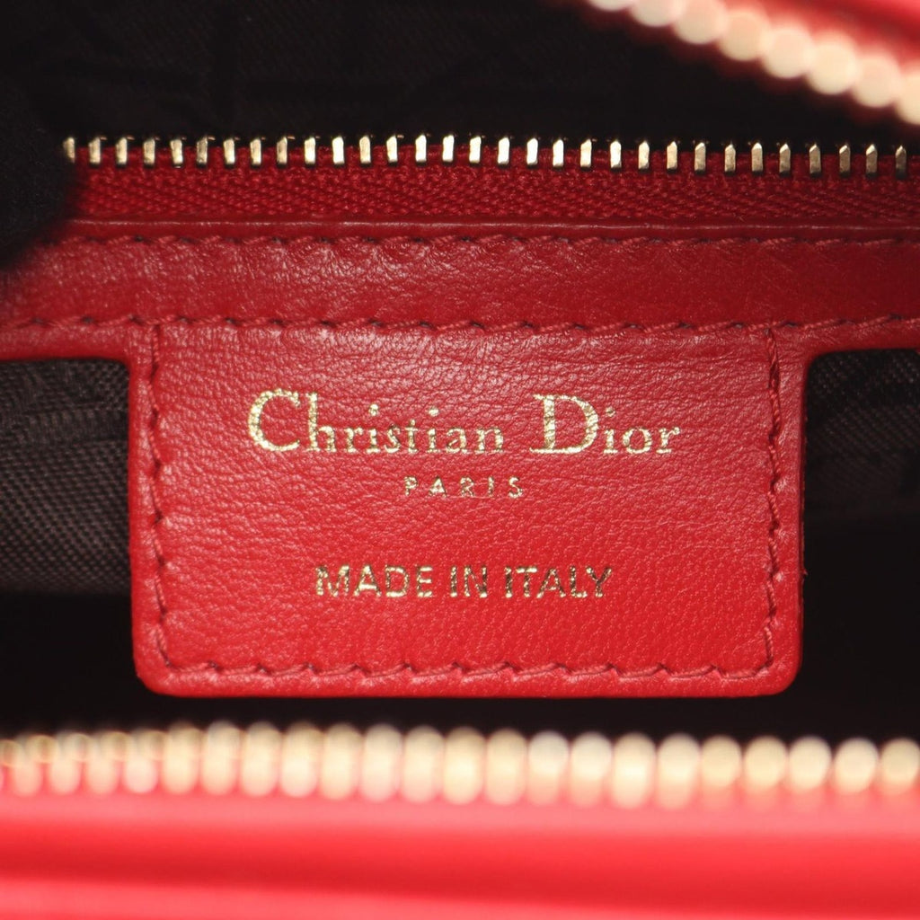 Dior Handbag Lady Large Cannage Red Leather — view 4