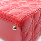 Dior Handbag Lady Large Cannage Red Leather — view 9
