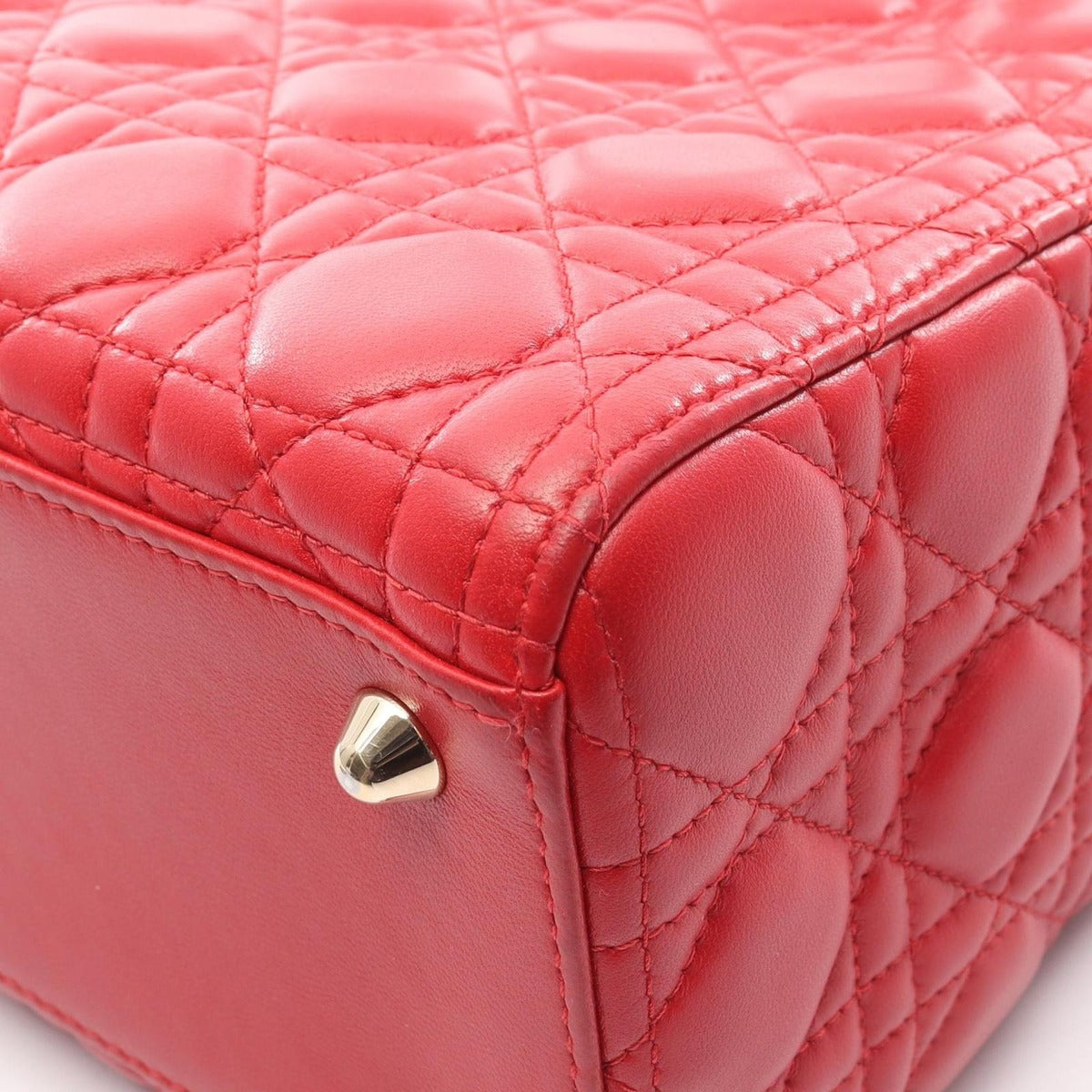 Dior Handbag Lady Large Cannage Red Leather — view 9