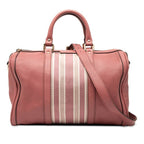Gucci Sherry Line Mini Boston Bag Shoulder 2way Pink Canvas Leather