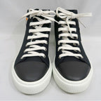 Hermes Iriko High Cut Sneakers 38 Black Canvas Leather — view 4