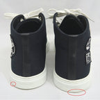 Hermes Iriko High Cut Sneakers 38 Black Canvas Leather — view 5