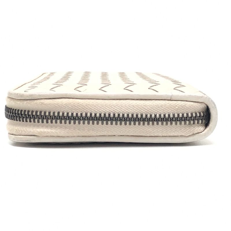 Bottega Veneta Long Wallet Intrecciato Leather White — view 3