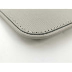 Gucci Coin Case Script Gray Leather Logo Gold — view 4