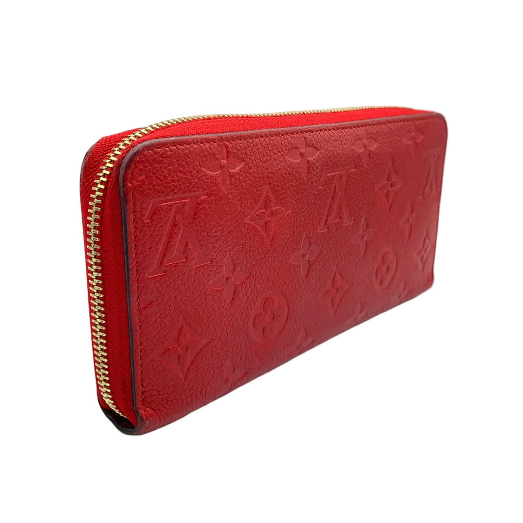 Louis Vuitton Zippy Wallet Monogram Empreinte Orian Leather Red Round Gold — view 2