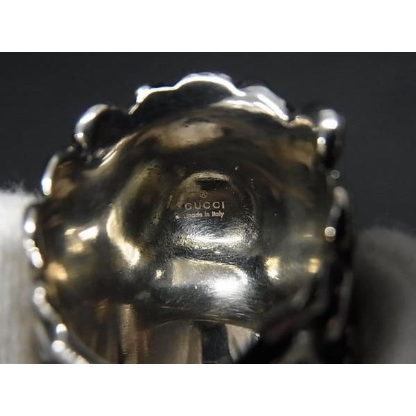 Gucci Lion Head Ring Silver And Pink Metal Rhinestone — view 2