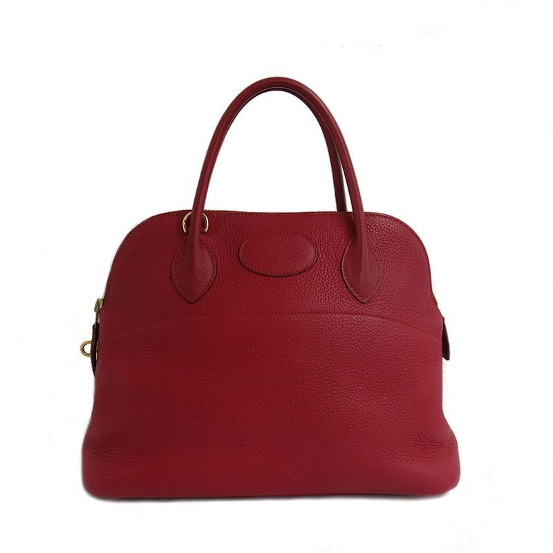 Hermes Bolide 31 Rouge Taurillon Shoulder Bag Gold Hardware — view 2