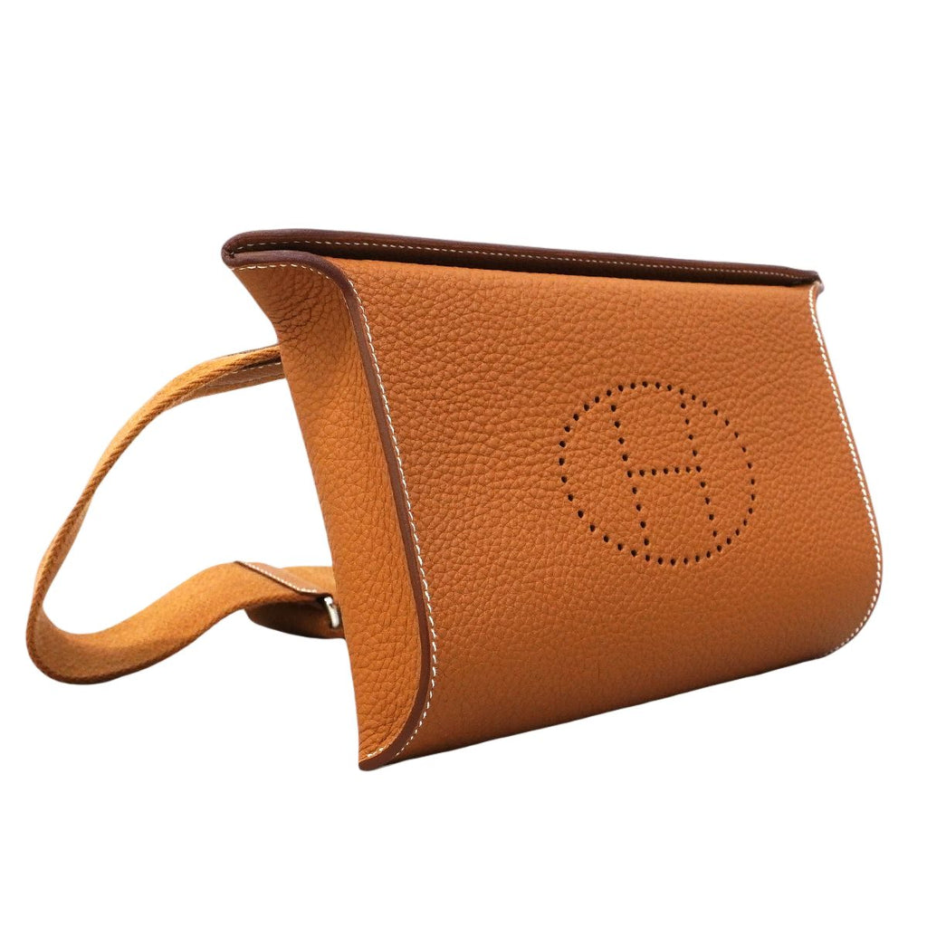Hermes Shoulder Bag Vidopoche Togo Gold Silver — view 2