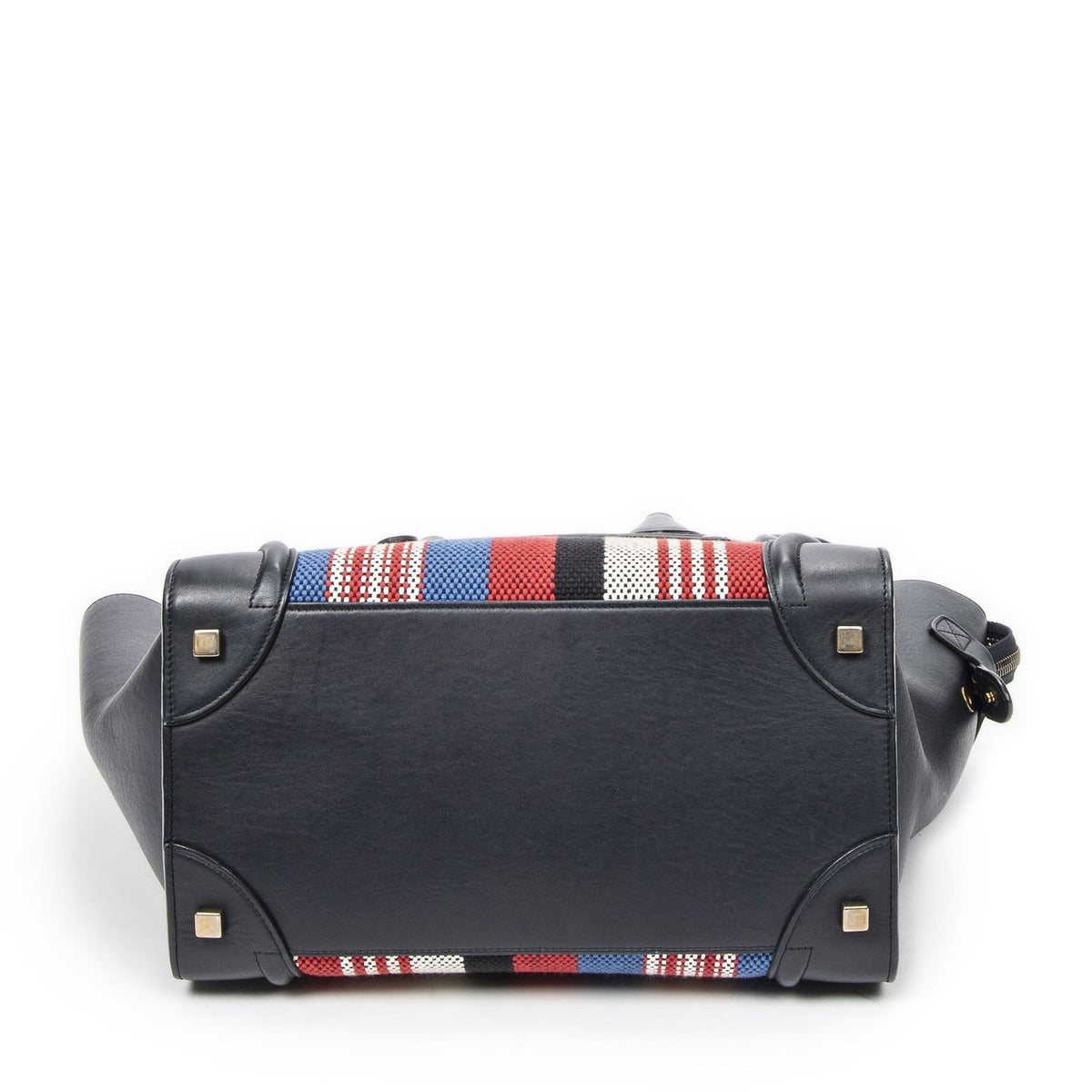 Celine Mini Luggage Navy Red White Calfskin Leather — view 6