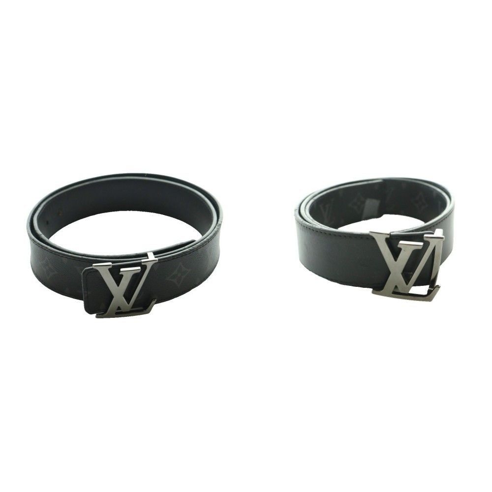 Louis Vuitton LV Initial 40 mm Monogram Eclipse Belt Canvas Logo 90 30
