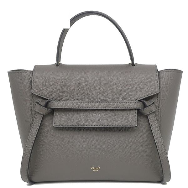 Celine 2-Way Belt Bag Micro Leather Gray Gold
