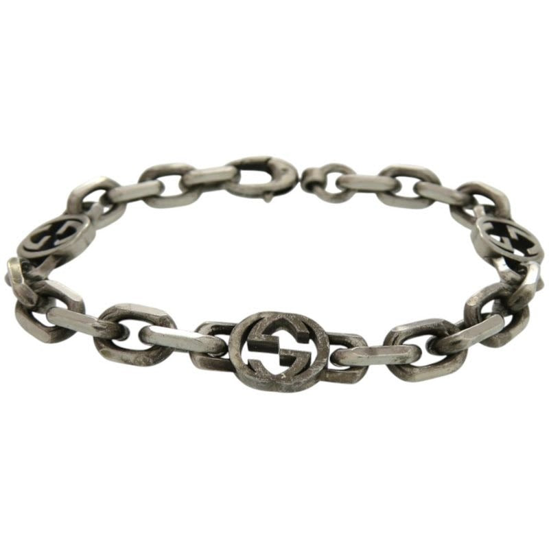 Gucci Interlocking Chain Silver 925 Bracelet 1081