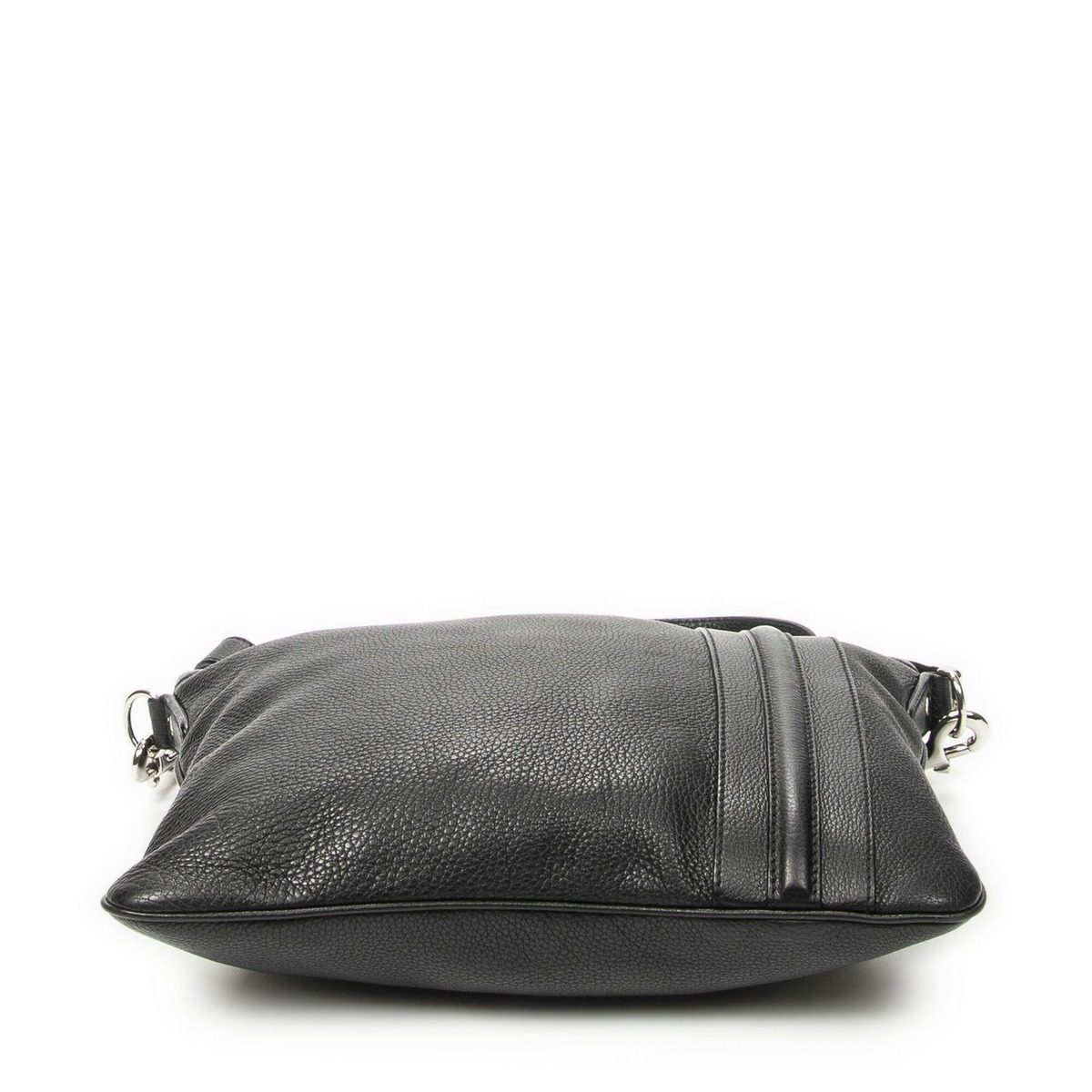 Gucci Large Flap Messenger Black Grain Calfskin Leather — view 6