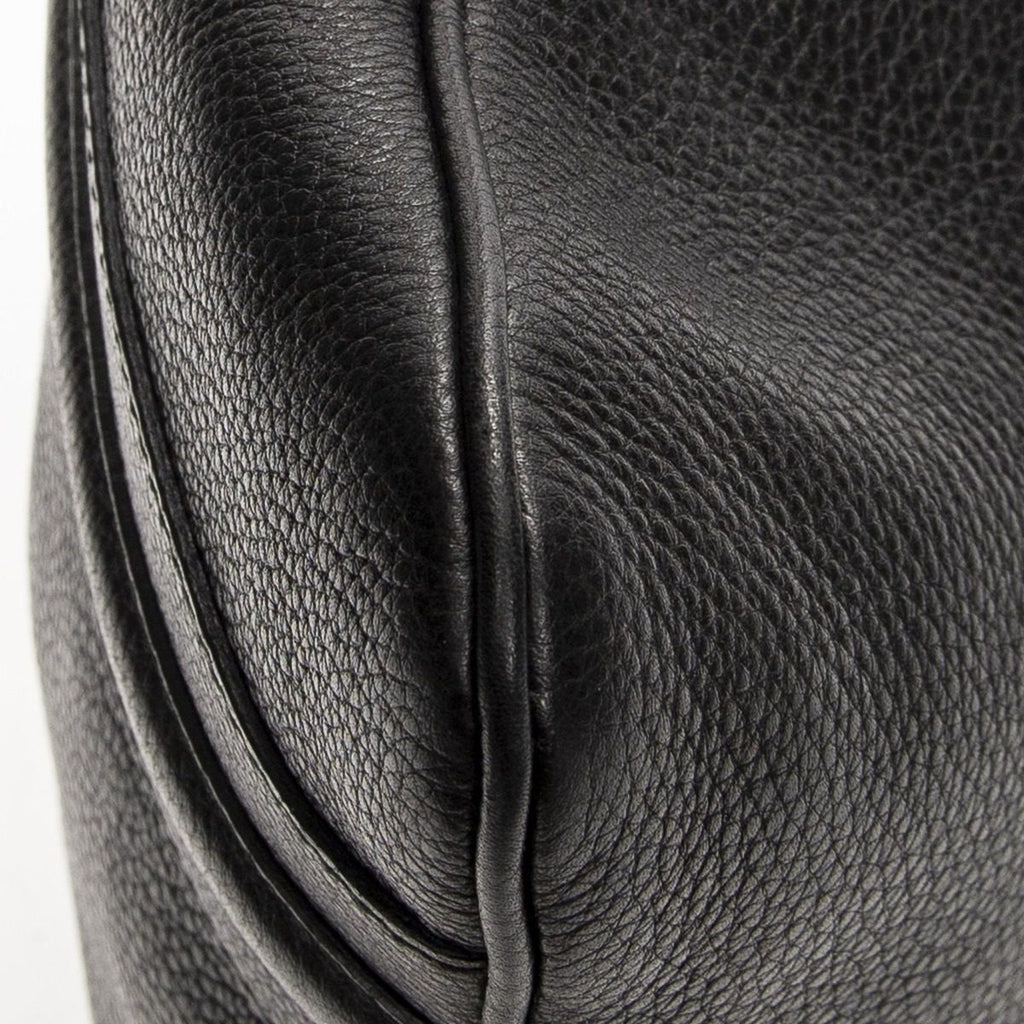 Gucci Large Flap Messenger Black Grain Calfskin Leather — view 7